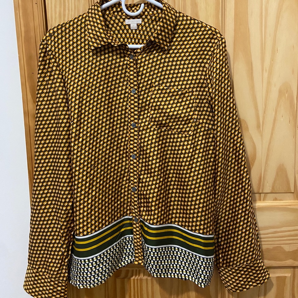 J Crew Collection silk button down